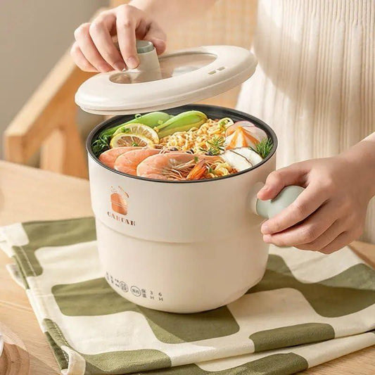 Electric Multi-Function Mini Cooking Pot 4-in-1 - Steaming, Frying & Rice Cooker